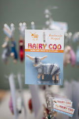 Handmade Highland Cow Magnet - Born and Bred in Scotland